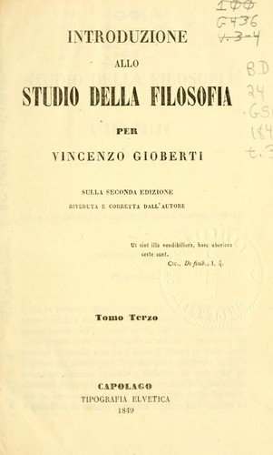Introduzione allo studio della filosofia