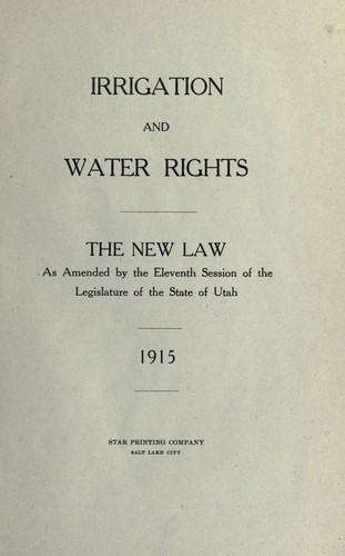 Irrigation and water rights