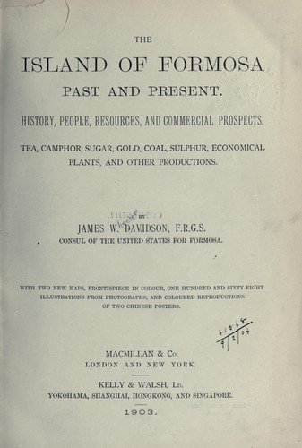 The island of Formosa past and present