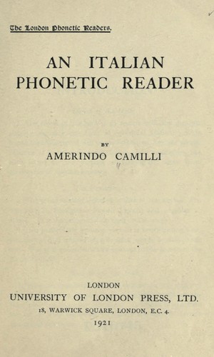 An Italian phonetic reader