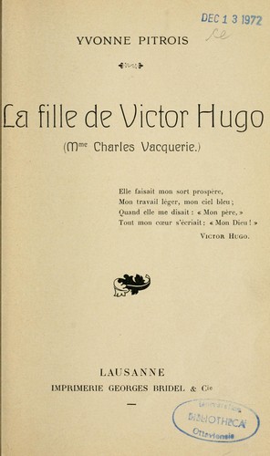 La fille de Victor Hugo