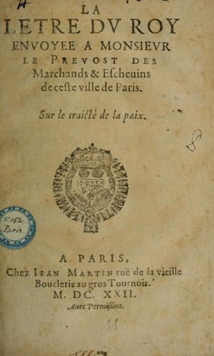 La letre [sic] dv Roy