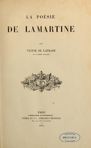 La poésie de Lamartine