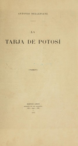 La tarja de Potosí.