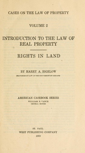 Introduction to the law of real property