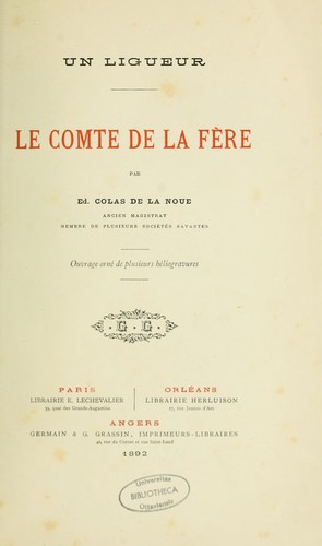 Le comte de la Fère, un ligueur