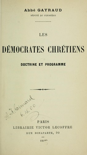 Les démocrates chrétiens