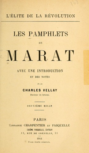 Les pamphlets de Marat