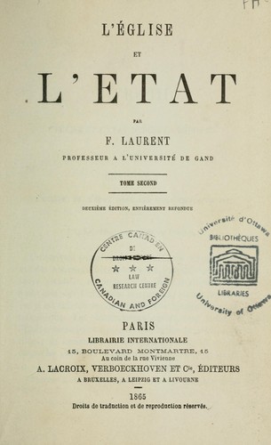 L'église et l'état