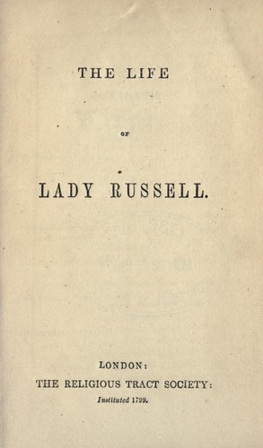 The life of Lady Russell