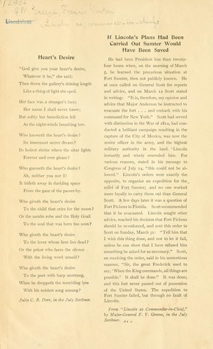 [Lincoln as commander-in-chief.