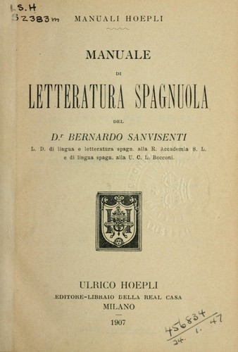 Manuale di letteratura spagnuola