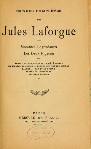 Oeuvres complètes de Jules Laforgue