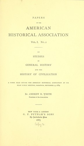 On studies in general history....