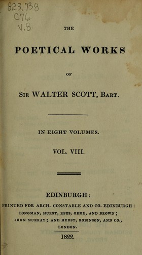 The poetical works of Sir Walter Scott