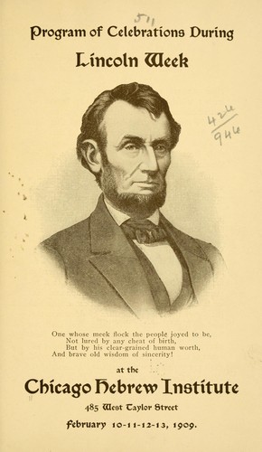 Program of celebrations during Lincoln week ...