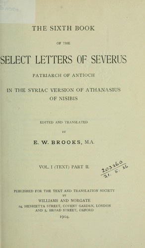 Select letters - Sixth book