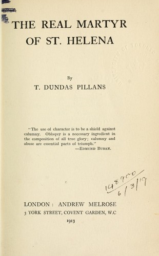 The real martyr of St. Helena