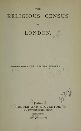 The religious census ofLondon