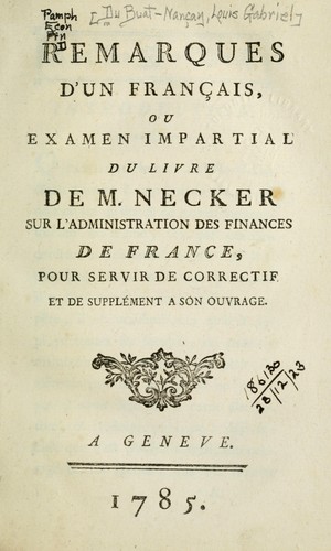 Remarques d'un Français