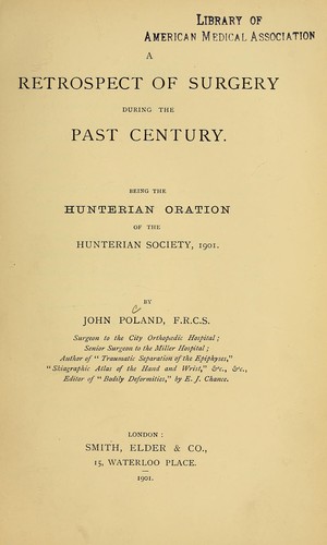 A retrospect of surgery during the past century