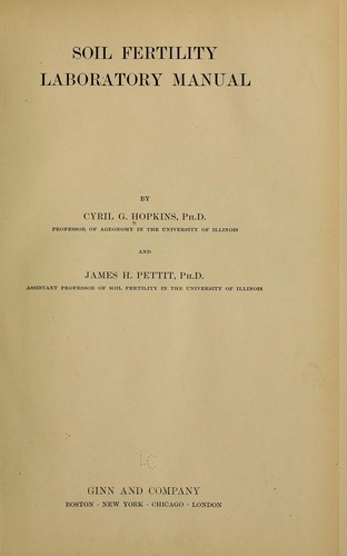 Soil fertility laboratory manual