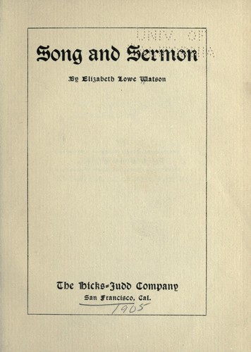 Song and sermon