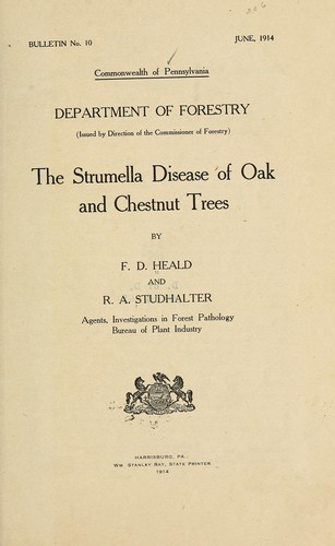 The strumella disease of oak and chestnut trees