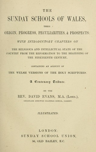 The Sunday schools of Wales