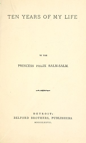 Ten years of my life