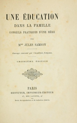 Une education dans la famille