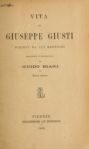 Vita, scritta da lui medesimo