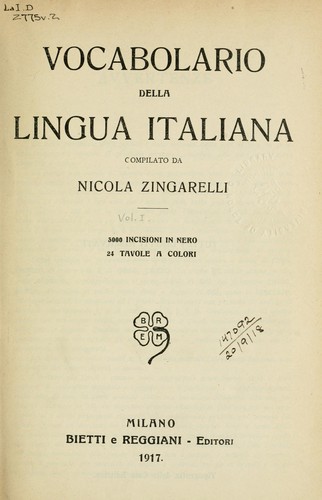 Vocabolario della lingua italiana