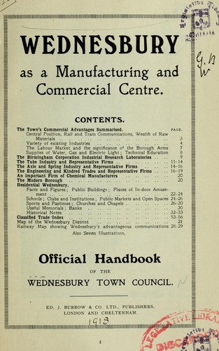 Wednesbury as a manufacturing and commercial centre