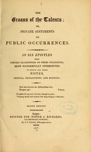 The groans of the talents