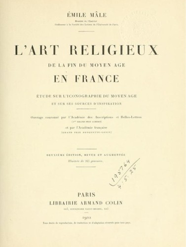L' art religieux de la fin du Moyen Age en France