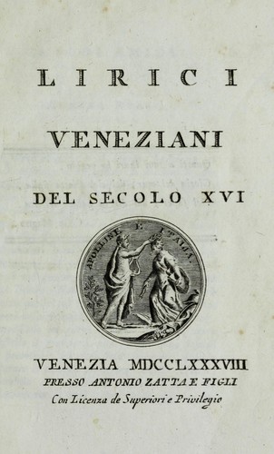 Lirici Veneziani del secolo XVI.