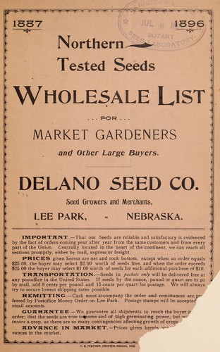 Northern tested seeds wholesale list for market gardeners and other large buyers