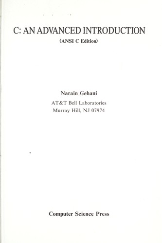 C : An Advanced Introduction