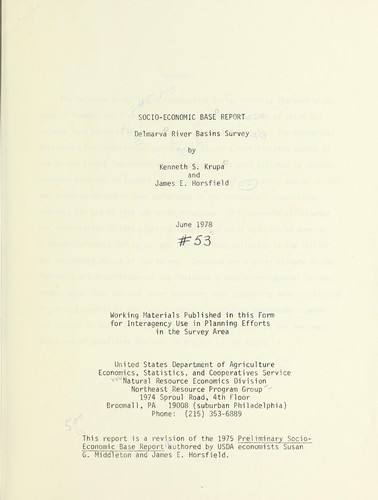 Socio-economic base report