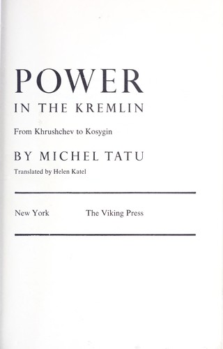 Power in the kremlin