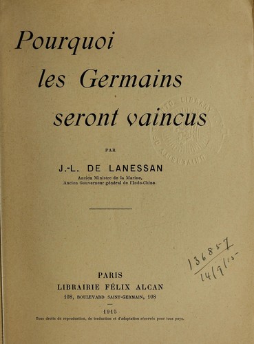 Pourquoi les Germains seront vaincus