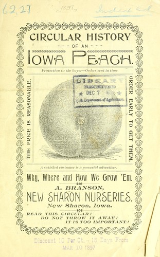 Circular history of an Iowa peach