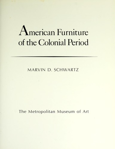 American furniture of the colonial period