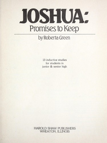 Joshua: Promises to keep 