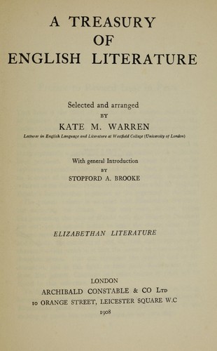 A treasury of English literature