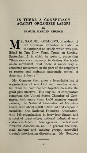 Is there a conspiracy against organized labor?