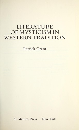 Literature of mysticism in Western tradition