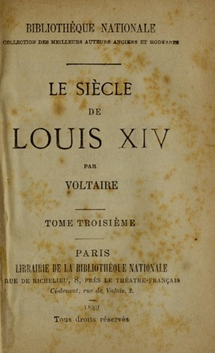Le siècle de Louis XIV