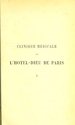 Clinique m©℗♭dicale de l'Hotel-Dieu de Paris